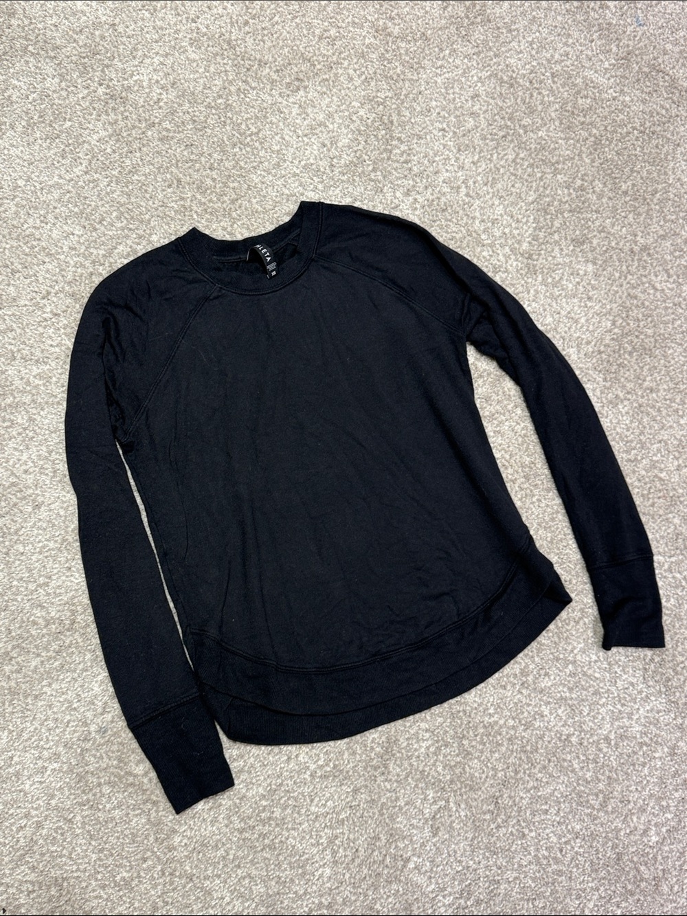 Black Long Sleeve Crewneck Sweatshirt